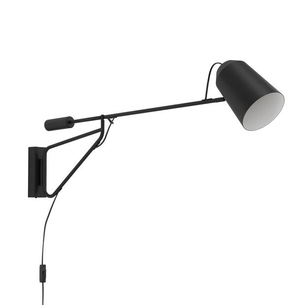 EGLO Loreto 1 Wandlamp - E27 - 35 cm - Zwart/Wit