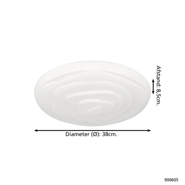 EGLO Battistona Plafondlamp - LED - Ø 38 cm - Wit - Dimbaar