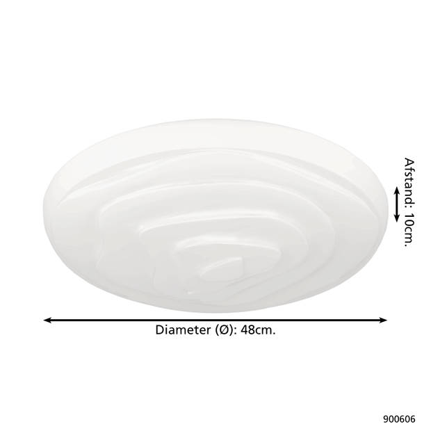 EGLO Battistona Plafondlamp - LED - Ø 48 cm - Wit - Dimbaar