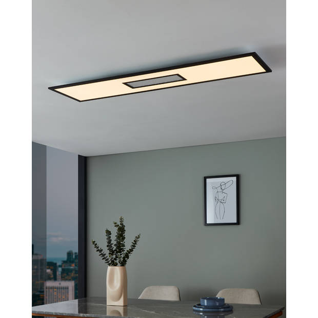 EGLO Bordonara Plafondlamp - LED - 119.5 cm - Zwart/Wit - Dimbaar