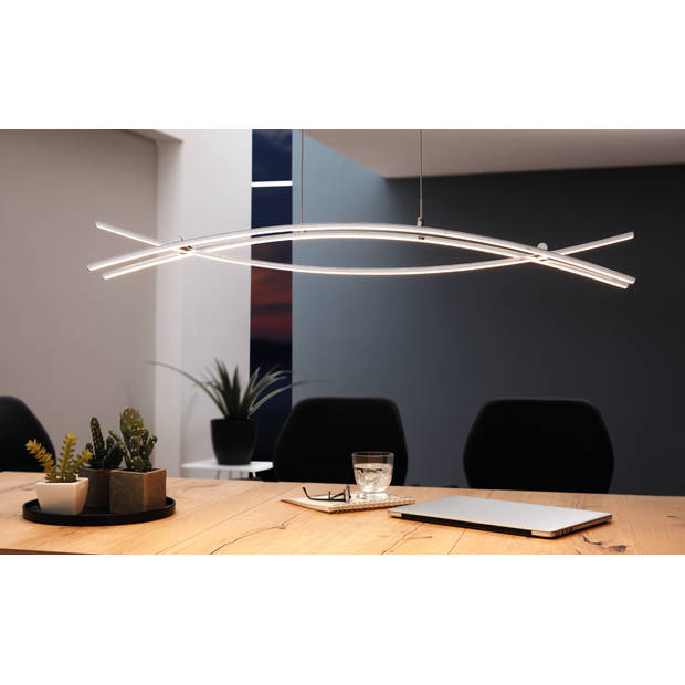 EGLO Nevado Hanglamp - LED - 90 cm - Chroom/Wit