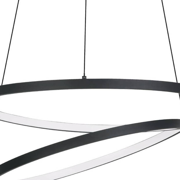 EGLO Ruotale Hanglamp - LED - Ø 55 cm - Zwart/Wit