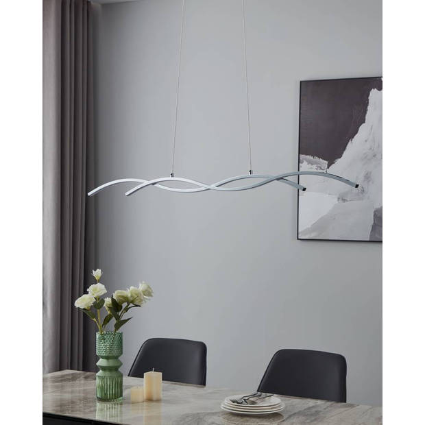 EGLO Lasana 2 - Hanglamp - 2 Lichts - Chroom - Wit