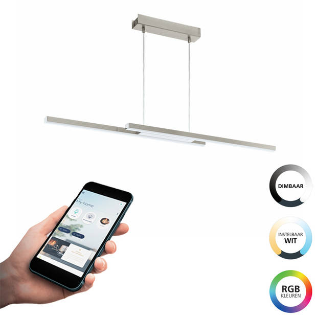 EGLO connect.z Fraioli-Z Smart Hanglamp - 105,5 cm - Grijs - RGB