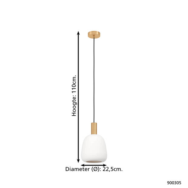 EGLO Manzanares Hanglamp - E27 - Ø 22,5 cm - Wit