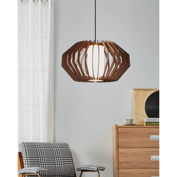 EGLO Rusticaria Hanglamp - E27 - Ø 45 cm - Zwart/Bruin/Wit