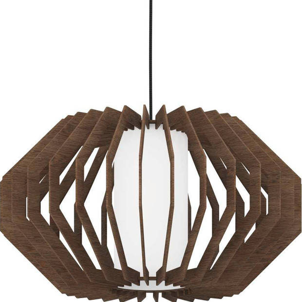 EGLO Rusticaria Hanglamp - E27 - Ø 45 cm - Zwart/Bruin/Wit