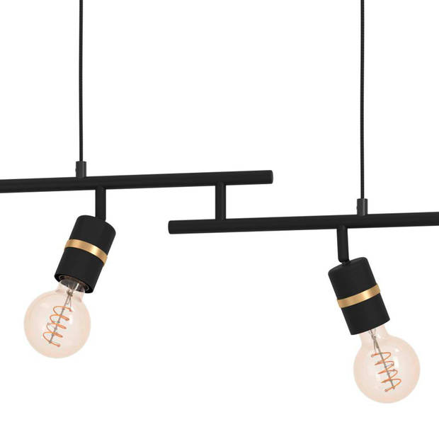 EGLO Lurone Hanglamp - E27 - 100 cm - Zwart/Koper