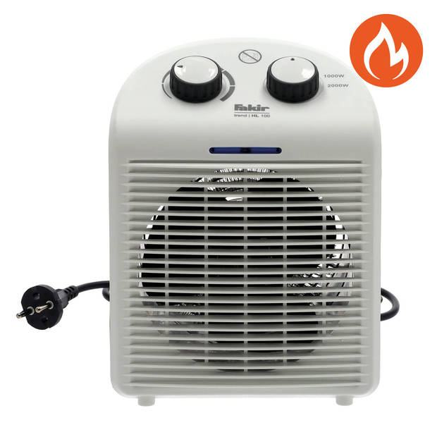 Fakir Trend HL 100 Elektrische Kachel - Verwarming met Ventilator - Wit/Grijs