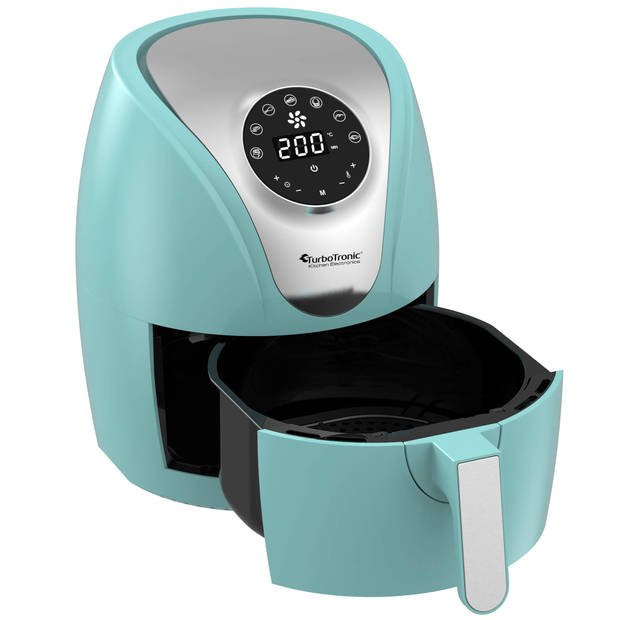 TurboTronic AF9D Digitale Airfryer - Heteluchtfriteuse - 3,5 Liter - Turquoise