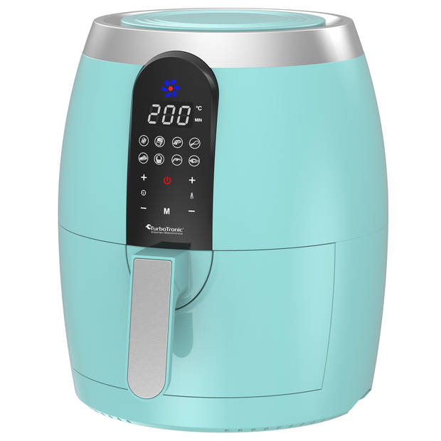 TurboTronic AF10D Digitale Airfryer - Heteluchtfriteuse - 3.5L - Turquoise