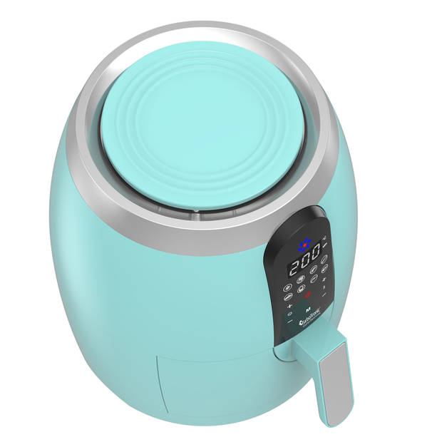 TurboTronic AF10D Digitale Airfryer - Heteluchtfriteuse - 3.5L - Turquoise