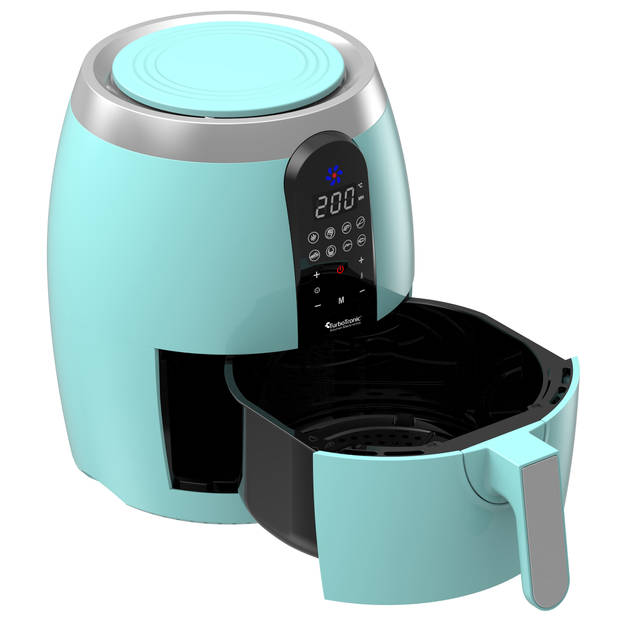 TurboTronic AF10D Digitale Airfryer - Heteluchtfriteuse - 3.5L - Turquoise