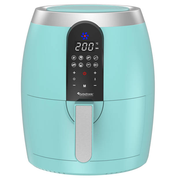 TurboTronic AF10D Digitale Airfryer - Heteluchtfriteuse - 3.5L - Turquoise