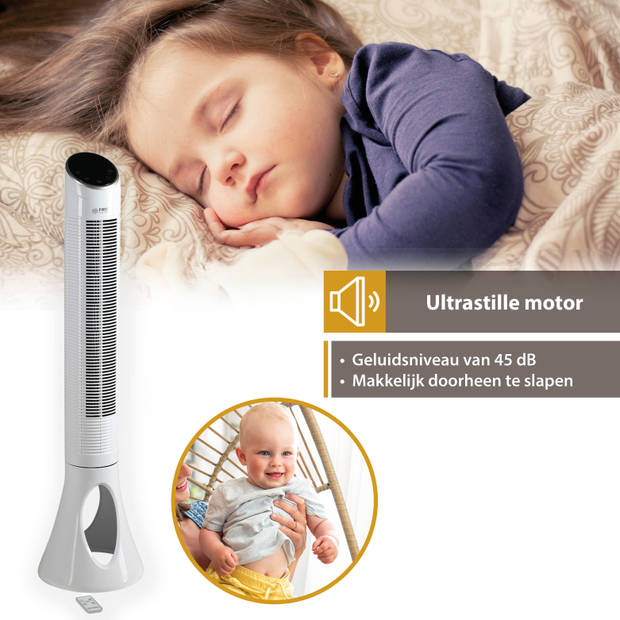 TZS First Austria 5560-3 Torenventilator met Slaapmodus - Wit