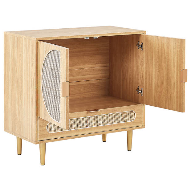 Beliani POTOSI - Sideboard-Lichte houtkleur-Rotan