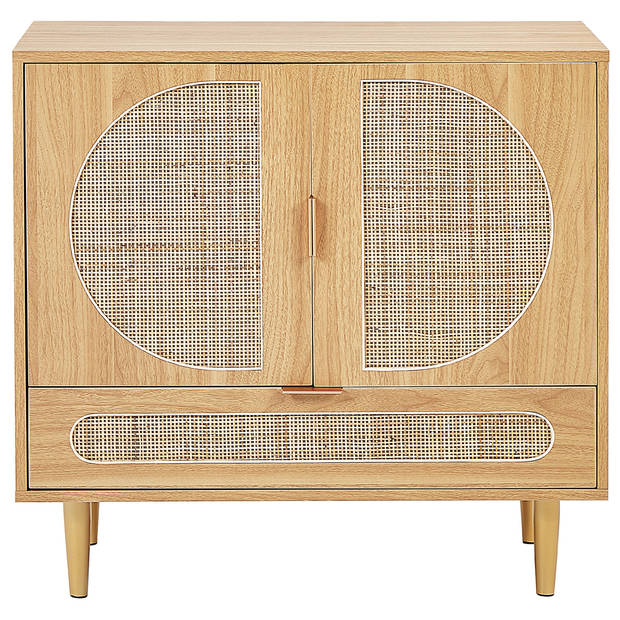 Beliani POTOSI - Sideboard-Lichte houtkleur-Rotan