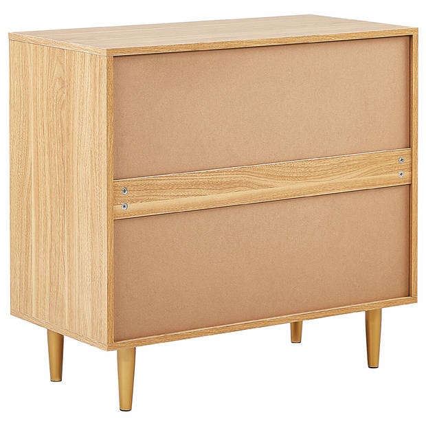 Beliani POTOSI - Sideboard-Lichte houtkleur-Rotan