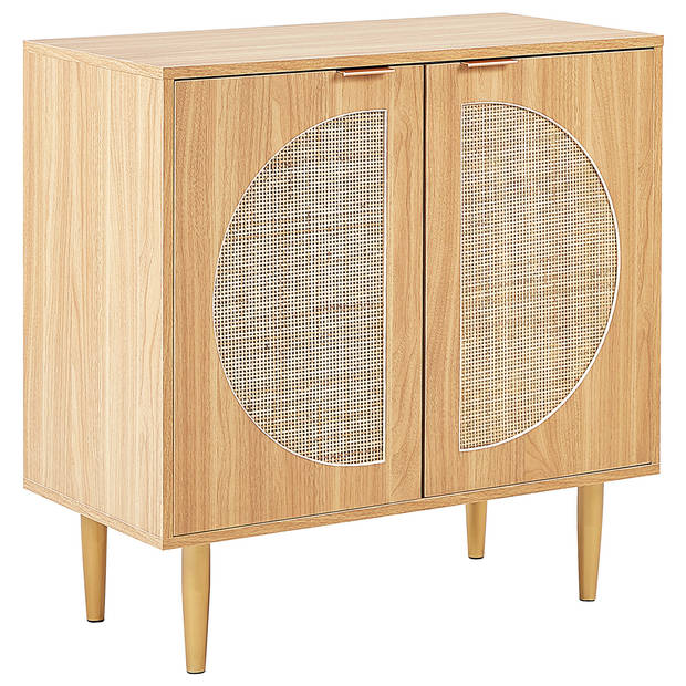 Beliani POTOSI - Sideboard-Lichte houtkleur-Rotan