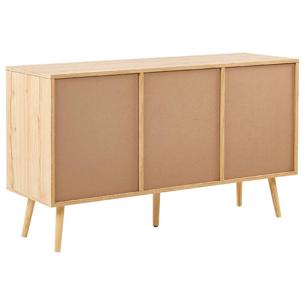 Beliani PEROTE - Sideboard-Lichte houtkleur-Rotan