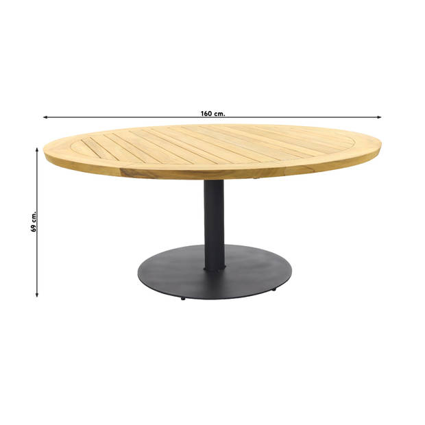 Taste Saba low dining tafel - Ø160 cm. ronde tuintafel