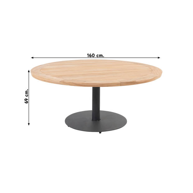 4 Seasons Calpi/Saba Ø160 cm. - Low dining - ronde tuinset