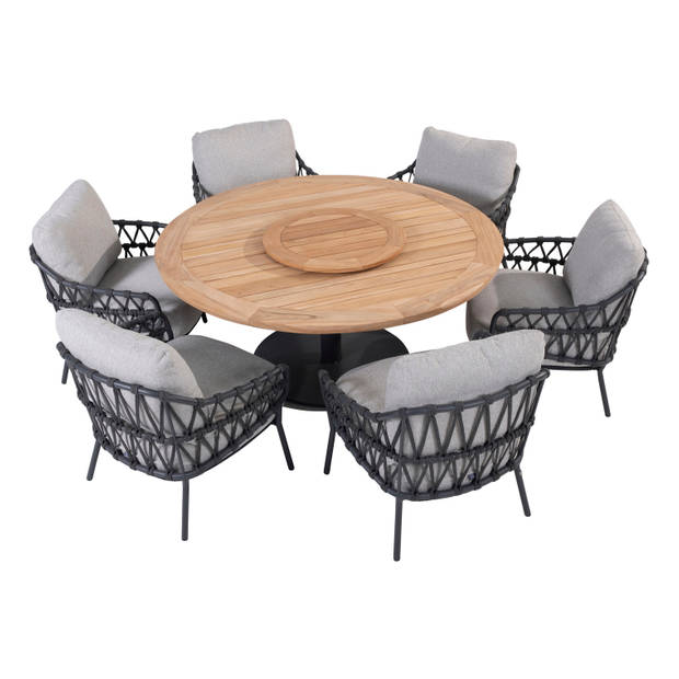 4 Seasons Calpi/Saba Ø160 cm. - Low dining - ronde tuinset