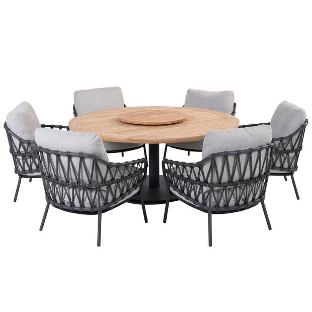 4 Seasons Calpi/Saba Ø160 cm. - Low dining - ronde tuinset