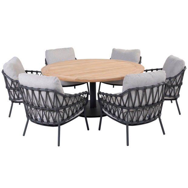 4 Seasons Calpi/Saba Ø160 cm. - Low dining - ronde tuinset