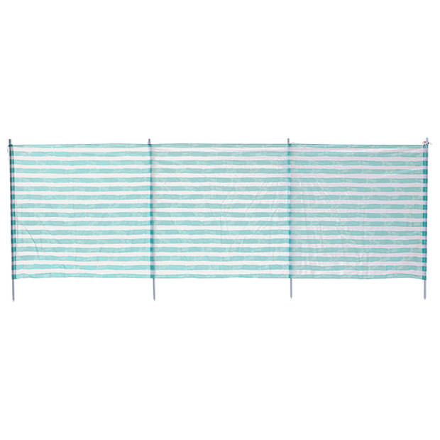 Strand/camping windscherm gestreept wit/blauw 300 cm x 120 cm - Windschermen