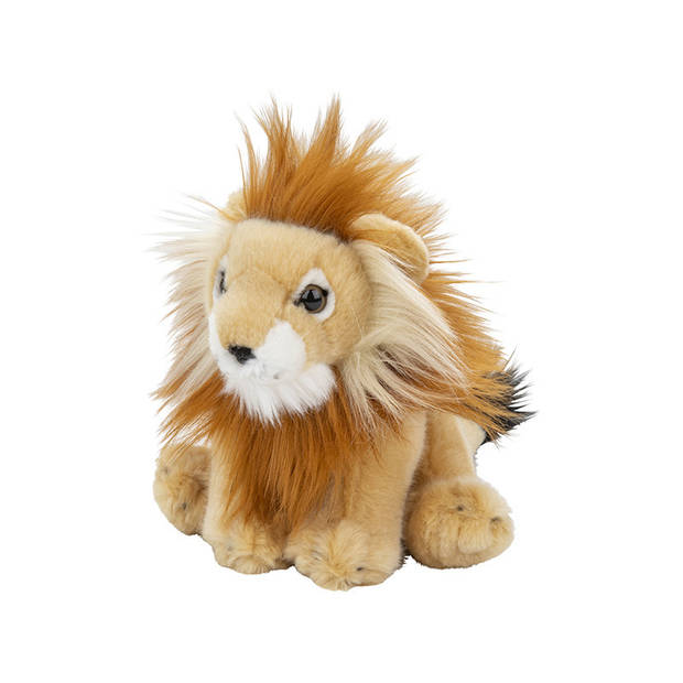 Zachte pluche knuffels 2x stuks - Leeuw en Olifant van 18 cm - Knuffeldier