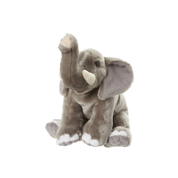 Zachte pluche knuffels 2x stuks - Leeuw en Olifant van 18 cm - Knuffeldier