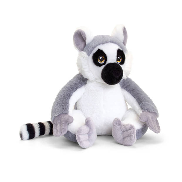 Pluche knuffels combi-set dieren luiaard en maki aapje 25 cm - Knuffeldier