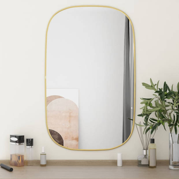 vidaXL Wandspiegel 80x50 cm goudkleurig