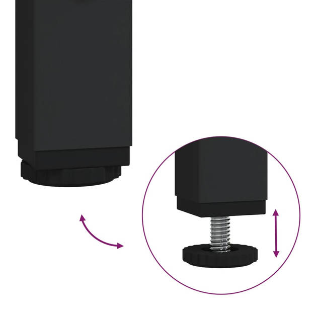 vidaXL Monitorstandaard 105x23x15,5 cm bewerkt hout zwart