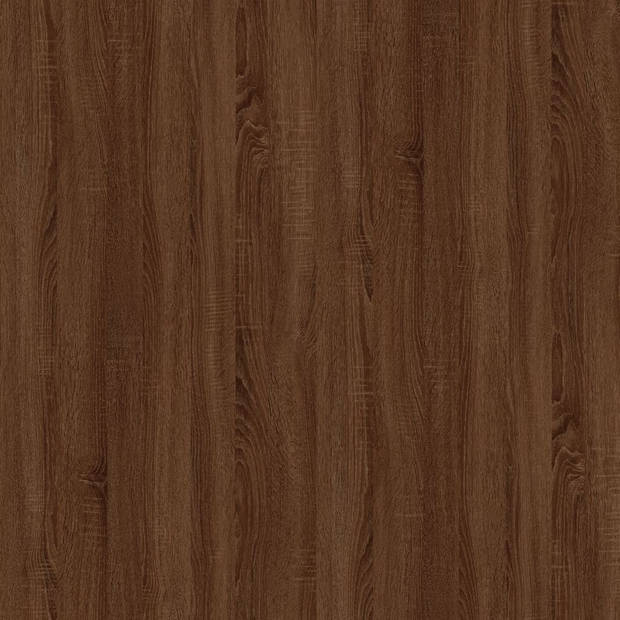 vidaXL Salontafel 80x45x45 cm bewerkt hout en ijzer bruin eikenkleur