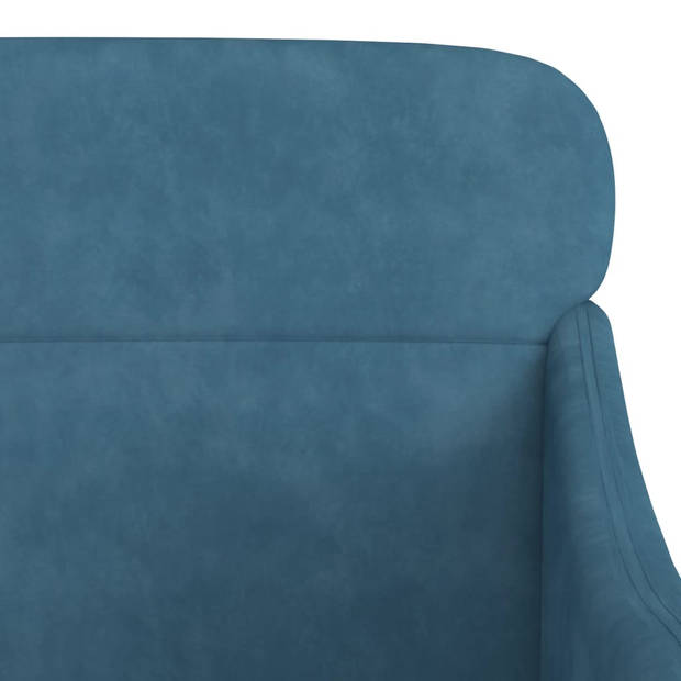 vidaXL Fauteuil 63x76x80 cm fluweel blauw