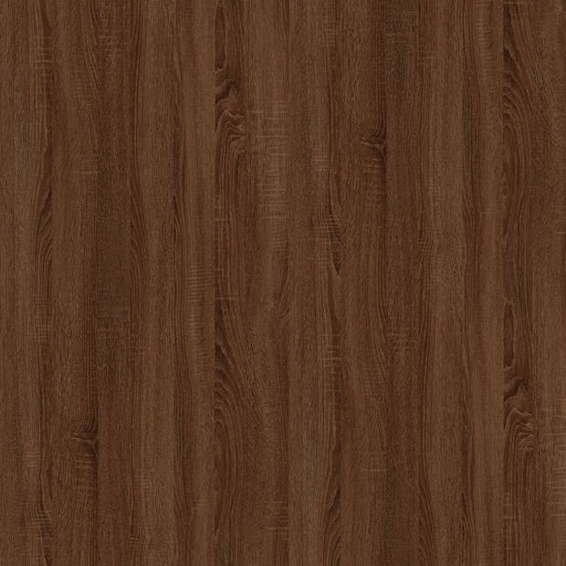 vidaXL Salontafel 80x50x45 cm bewerkt hout en ijzer bruin eikenkleur
