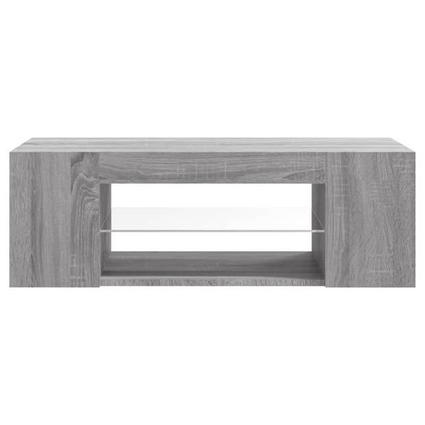 vidaXL Tv-meubel met LED-verlichting 90x39x30 cm grijs sonoma eiken