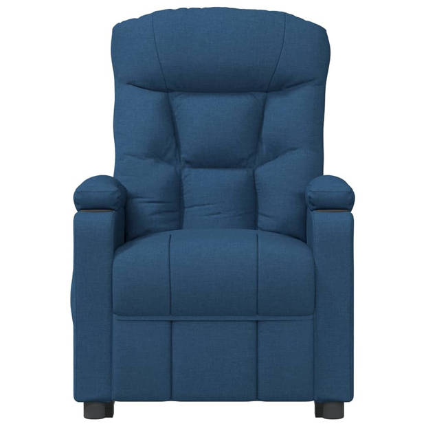 vidaXL Fauteuil elektrisch verstelbaar stof blauw