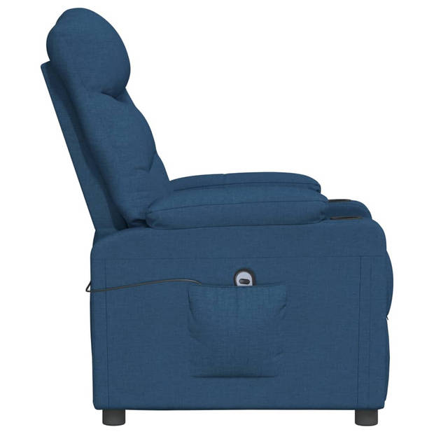 vidaXL Fauteuil elektrisch verstelbaar stof blauw