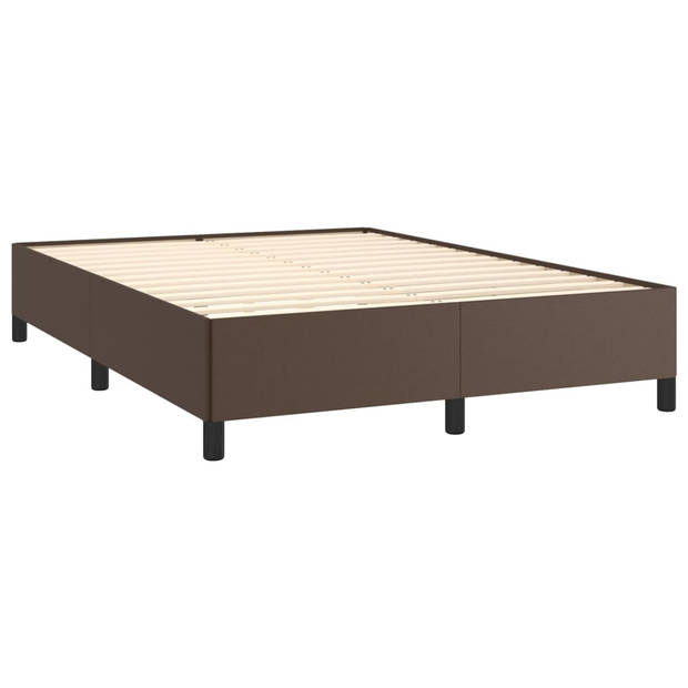 vidaXL Bedframe kunstleer bruin 140x200 cm