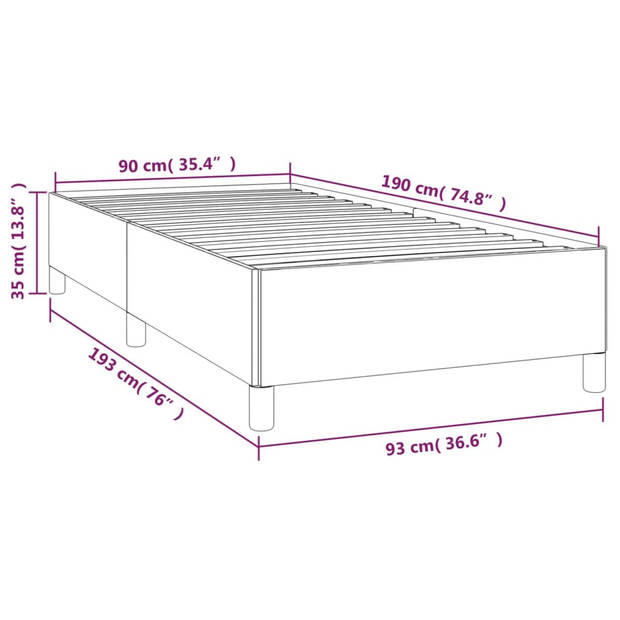 vidaXL Bedframe kunstleer zwart 90x190 cm