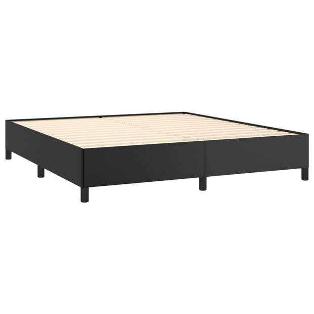 vidaXL Bedframe kunstleer zwart 180x200 cm