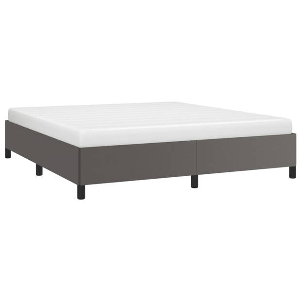 vidaXL Bedframe kunstleer grijs 160x200 cm