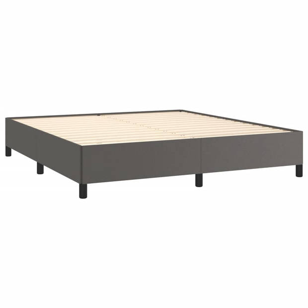 vidaXL Bedframe kunstleer grijs 160x200 cm