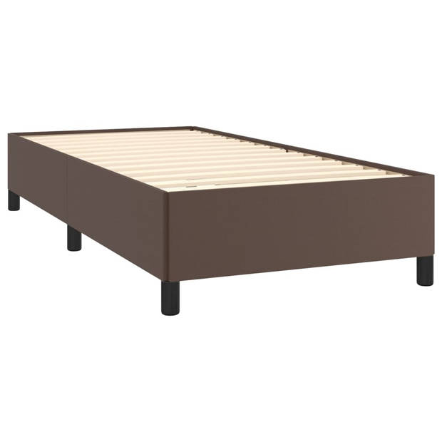 vidaXL Bedframe kunstleer bruin 90x190 cm