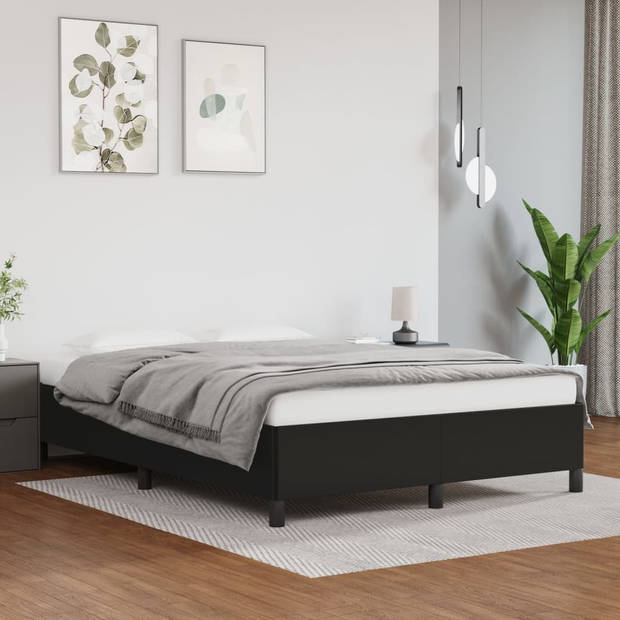 vidaXL Bedframe kunstleer zwart 140x190 cm