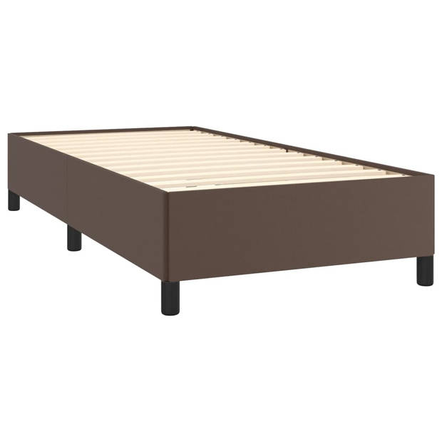 vidaXL Bedframe kunstleer bruin 90x200 cm