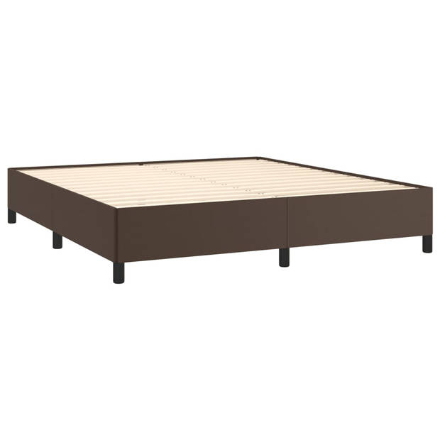 vidaXL Bedframe kunstleer bruin 180x200 cm